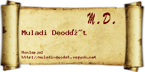Muladi Deodát névjegykártya